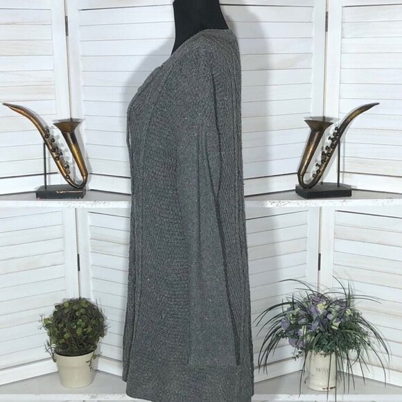 Vintage Y2K Dex Cable Knit Laced V Neck Sweater Small - Picture 5 of 9